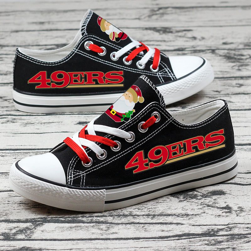 San Francisco 49ers Low Top Canvas Sport Sneakers Shoes For Men Women Fans