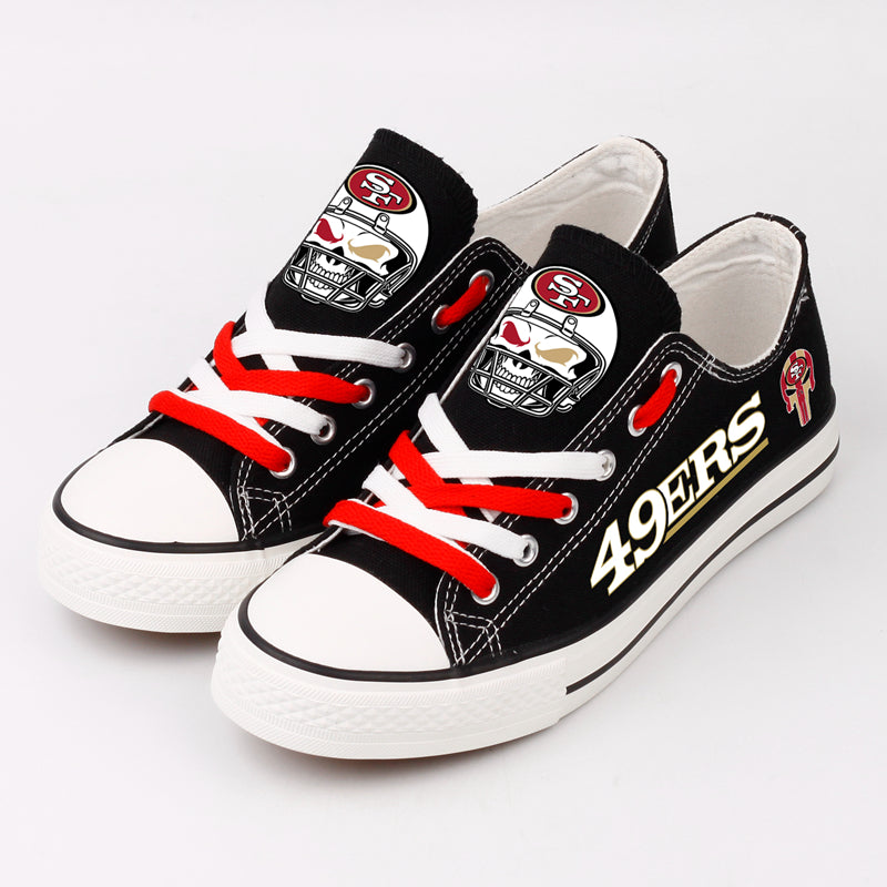 San Francisco 49ers Low Top Canvas Sport Sneakers Shoes For Men Women Fans