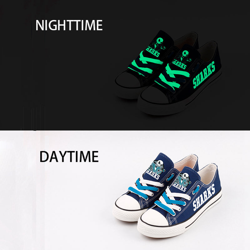 San Jose Sharks Low Top Canvas Sport Sneakers Shoes For Men Women Fans