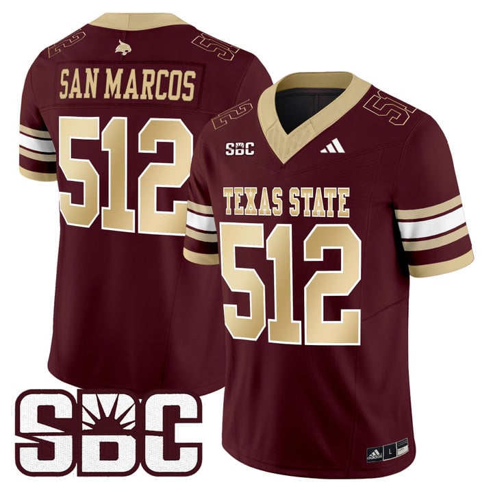 San Marcos Jersey #512 Texas State Bobcats 2025 Limited Stitched