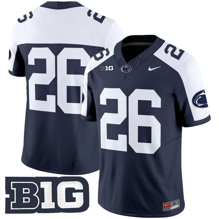 Saquon Barkley Jersey #26 No Name Penn State Nittany Lions 2025 Stitched Navy Alter