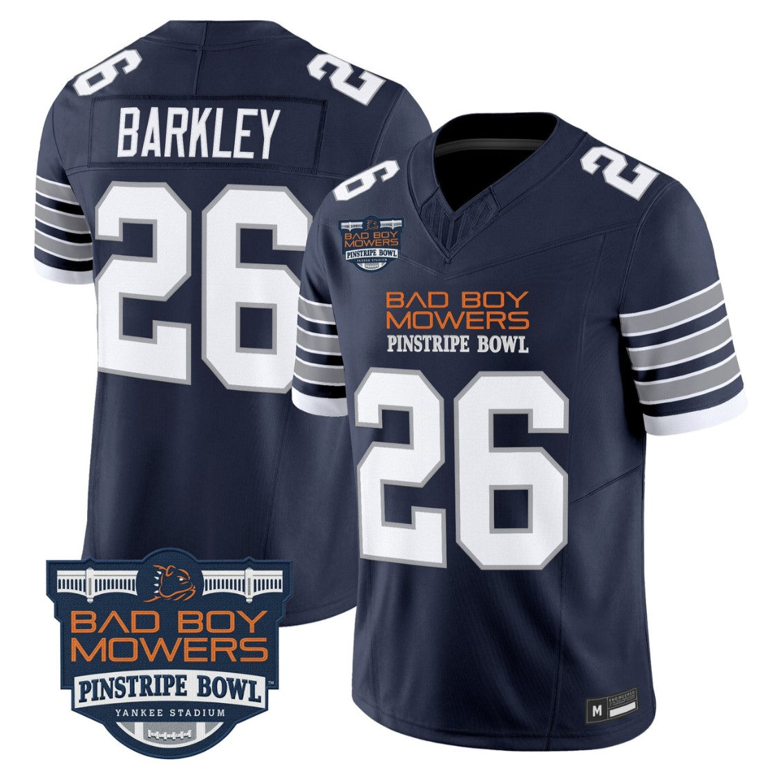 Saquon Barkley Jersey #26 Penn State 2025 Pinstripe Bowl V2 Stitched