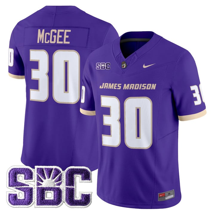 Scotty McGee Jersey #30 James Madison Dukes 2025 Vapor Limited Stitched