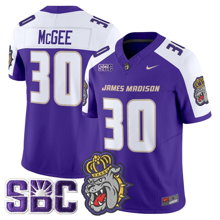 Scotty McGee Jersey #30 James Madison Dukes 2025 Vapor Limited Stitched