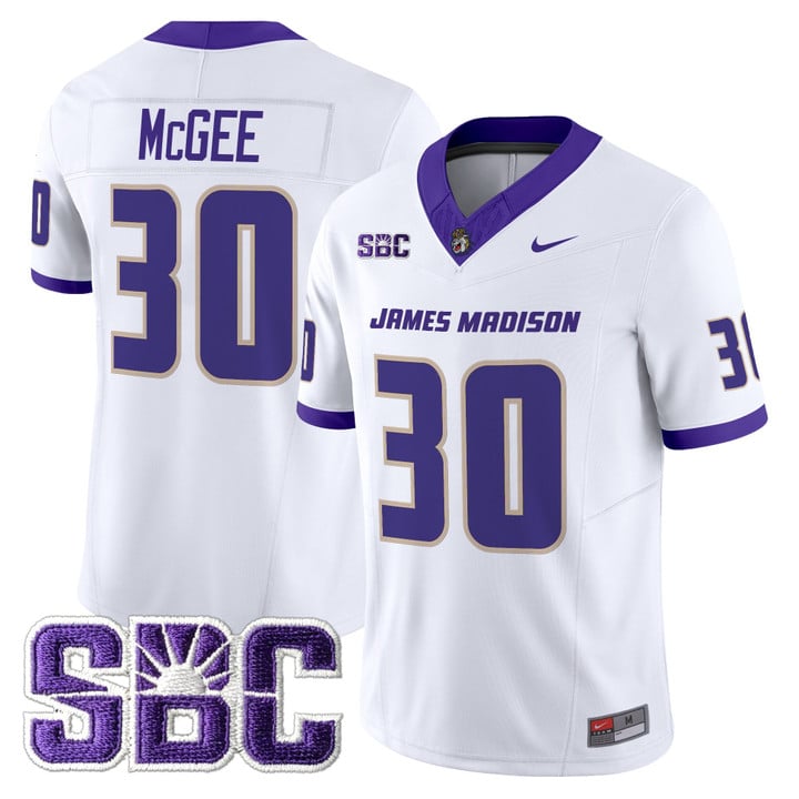 Scotty McGee Jersey #30 James Madison Dukes 2025 Vapor Limited Stitched