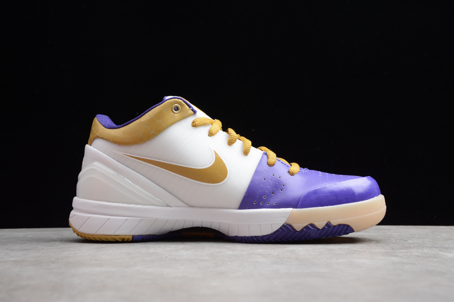 NK Kobe 4 Purple White Varsity Gold Metallic