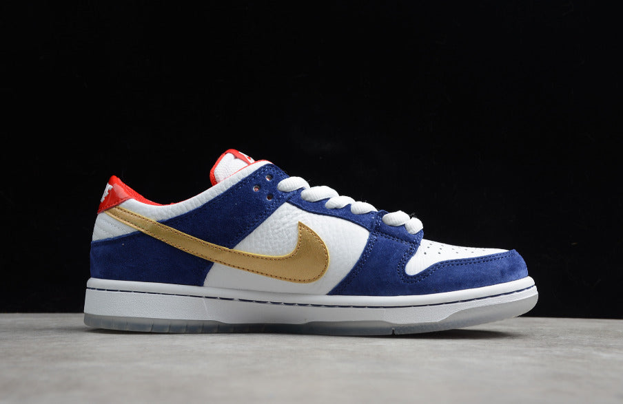 NK Dunk Low Royal Blue Metallic Silver Red