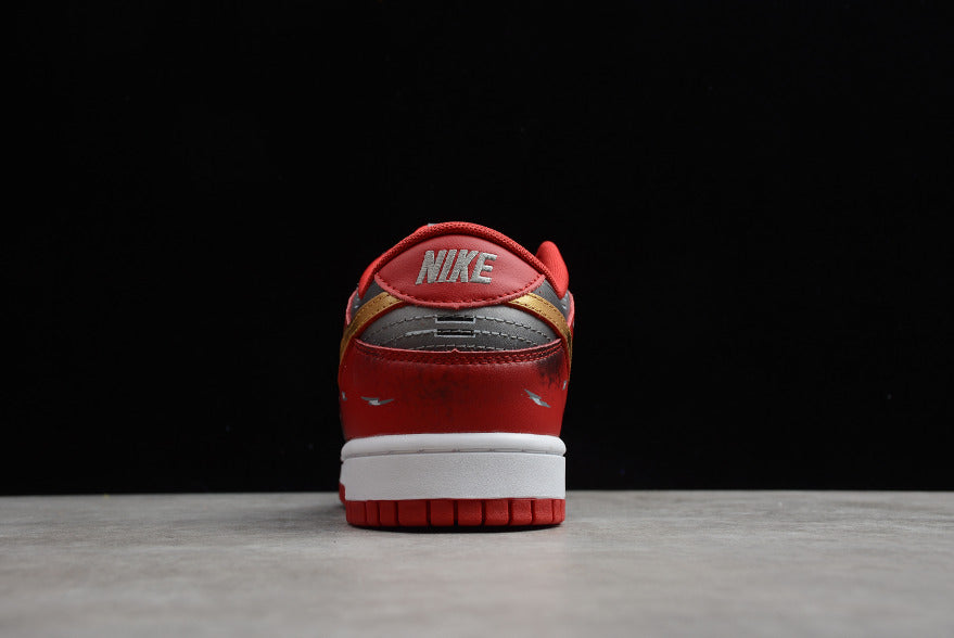 NK Dunk Low Grey Gold Red