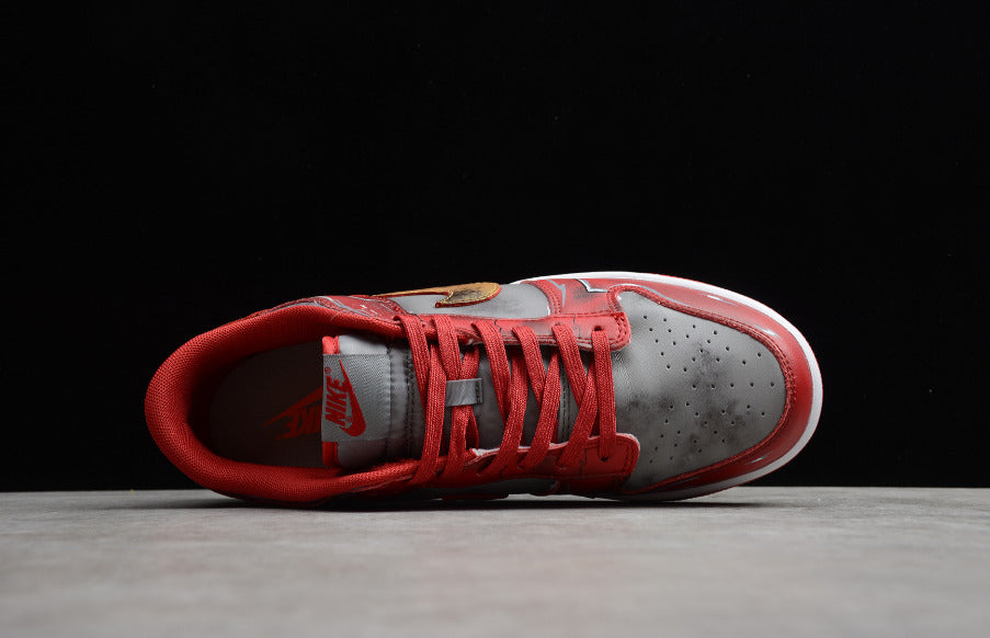 NK Dunk Low Grey Gold Red