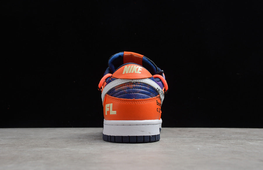 Off-White X Futura X NK Dunk Low Orange White Blue