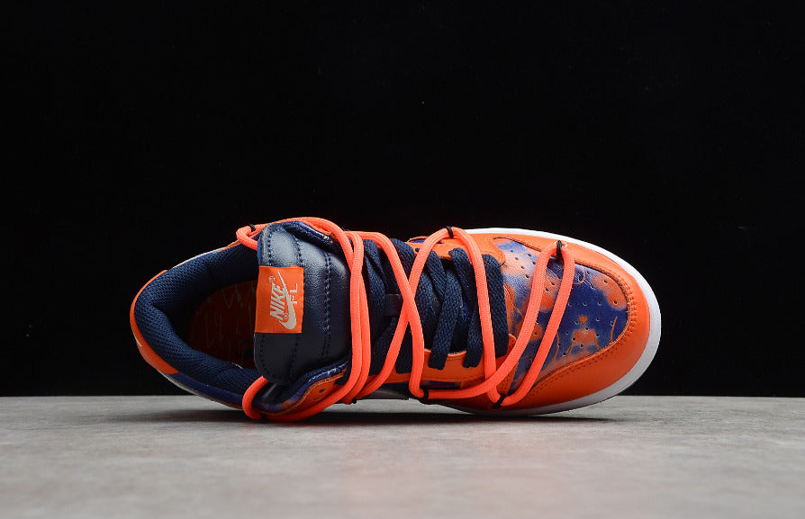 Off-White X Futura X NK Dunk Low Orange White Blue