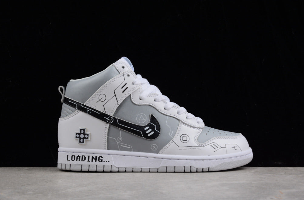 NK Dunk High Video Game Grey White