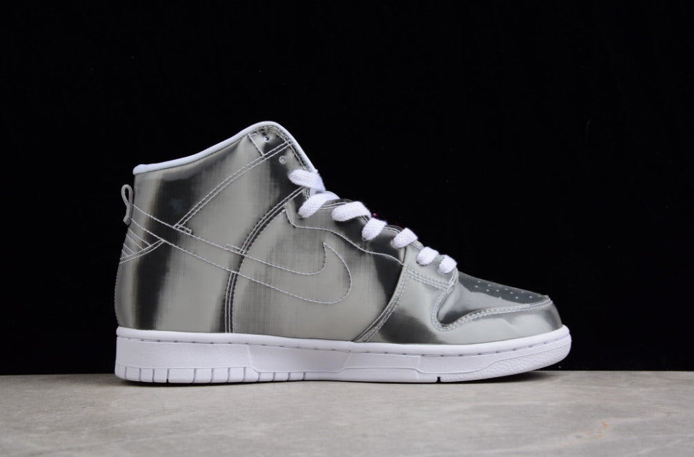 Clot X NK Dunk High Metallic Silver White