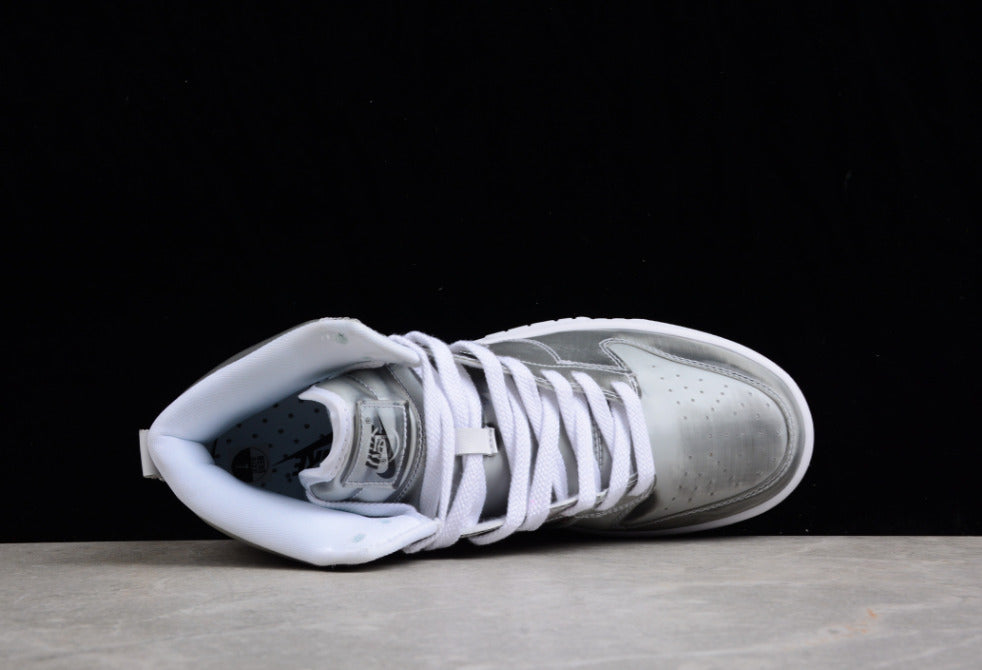 Clot X NK Dunk High Metallic Silver White