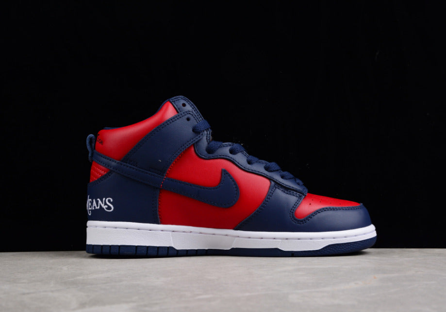 Supreme X NK Dunk High “By Any Means” Red Navy