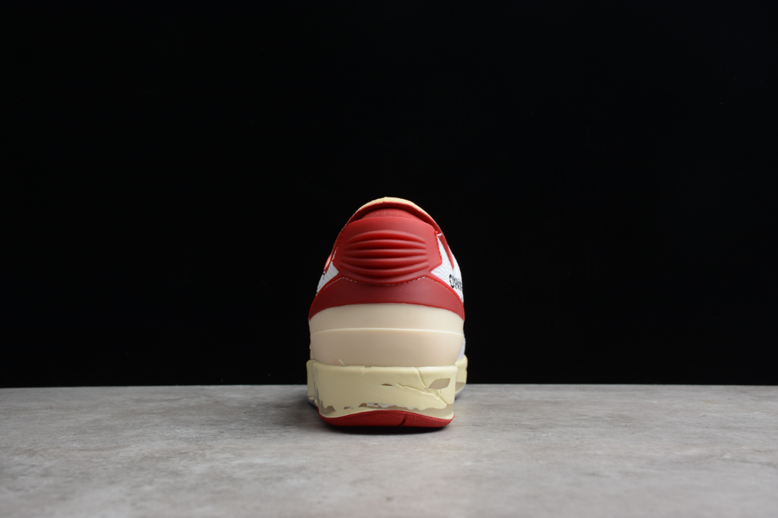 Off-White X Air Jordan 2 Low White Varsity Red