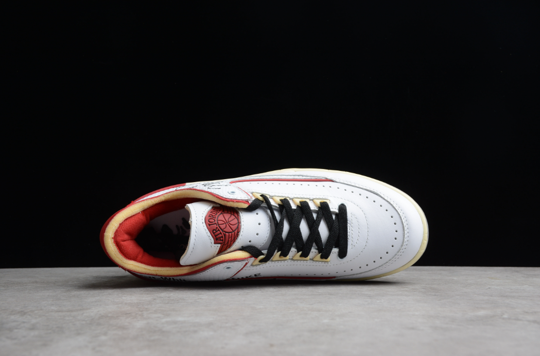 Off-White X Air Jordan 2 Low White Varsity Red