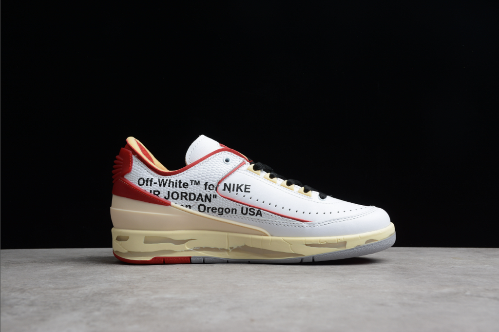 Off-White X Air Jordan 2 Low White Varsity Red