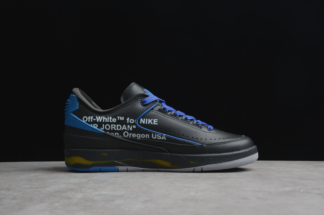 Off-White X Air Jordan 2 Retro Low SP Black Blue