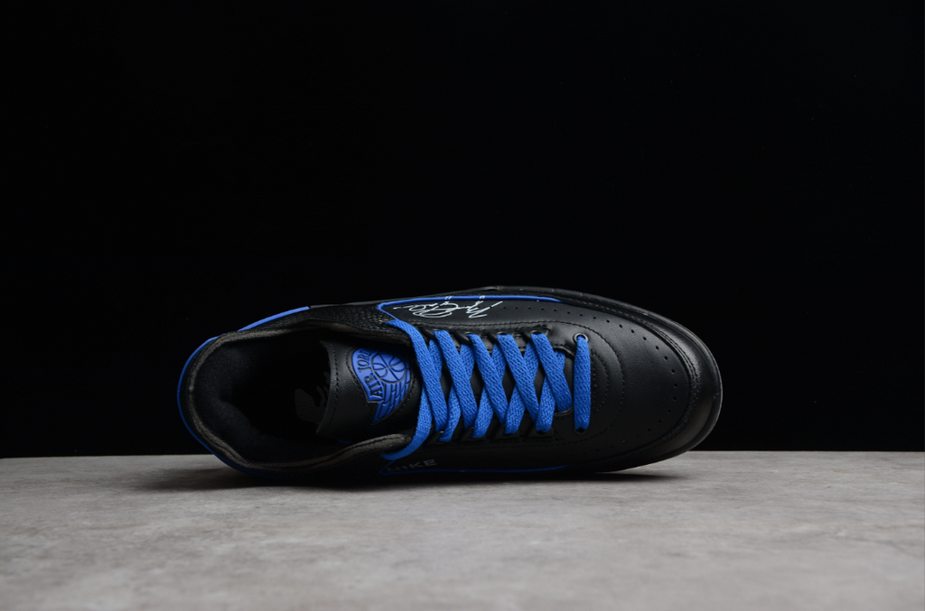 Off-White X Air Jordan 2 Low Black Varsity Royal