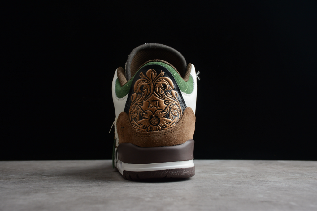 Air Jordan 3 Retro SE White Dark Brown Green