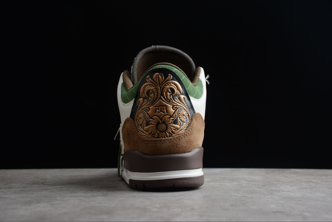 Air Jordan 3 Retro SE White Dark Brown Green