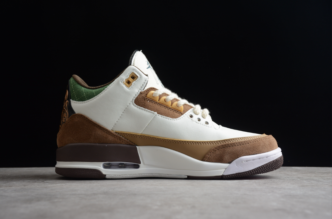 Air Jordan 3 Retro SE White Dark Brown Green
