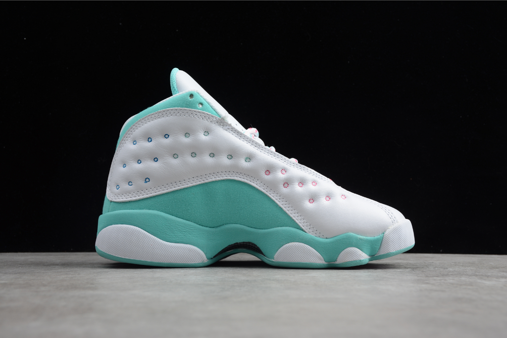 Air Jordan 13 Retro White Soar Green Pink