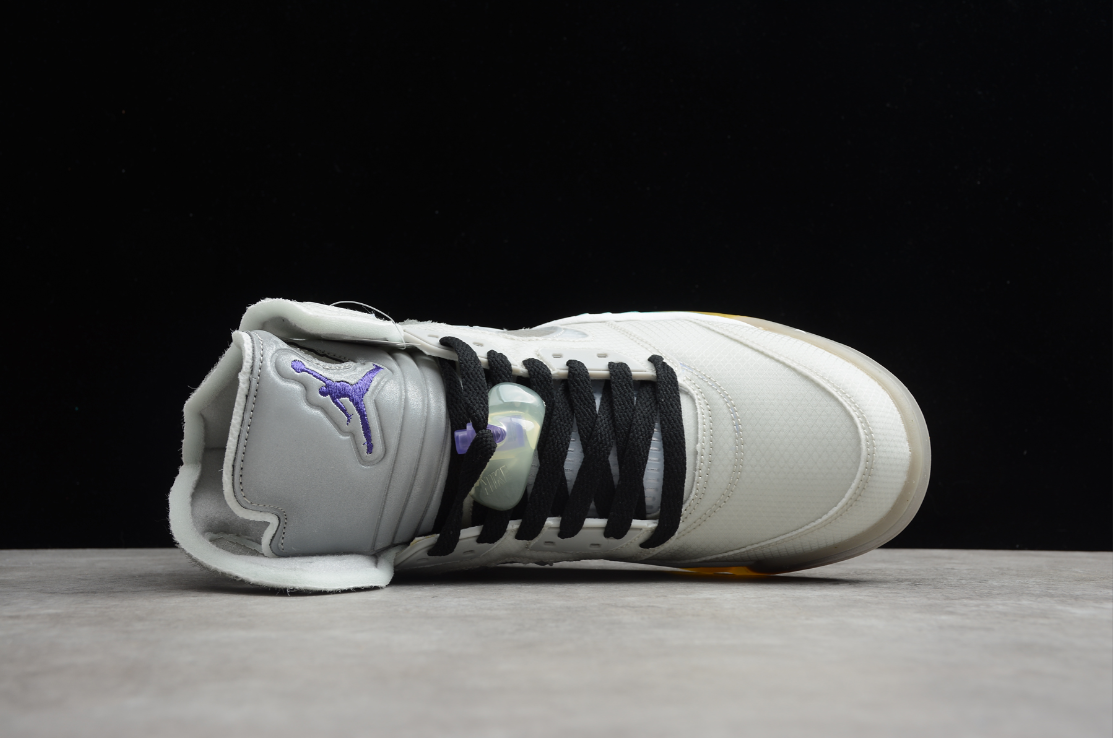 Off-White X Air Jordan 5 Grey Green