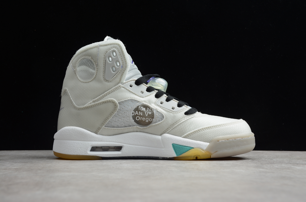 Off-White X Air Jordan 5 Grey Green