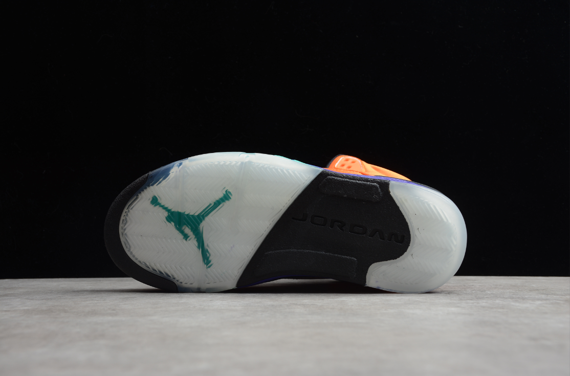 Air Jordan 5 Retro Orange Purple Green