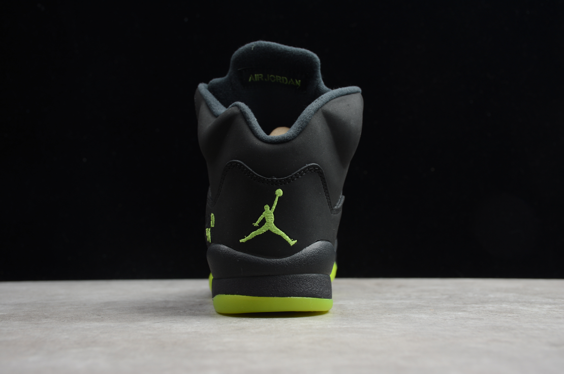 Air Jordan 5 Retro OG Quai 54 Black Fluorescent Green