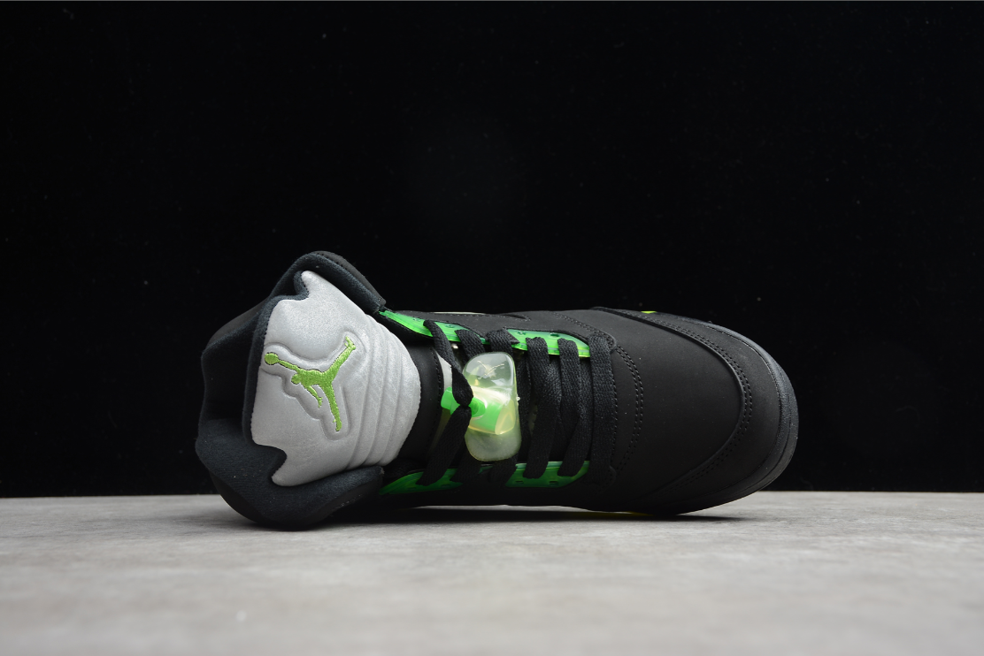 Air Jordan 5 Retro OG Quai 54 Black Fluorescent Green