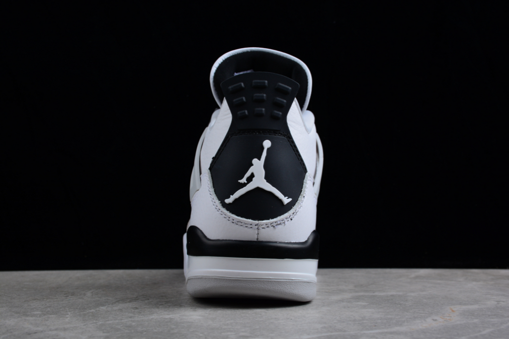 Air Jordan 4 Bright White Military Black