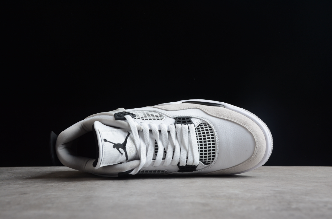 Air Jordan 4 Pale White Military Black
