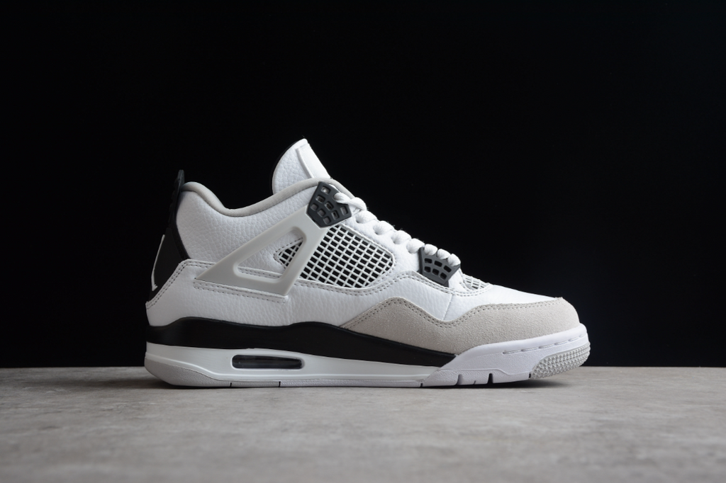 Air Jordan 4 Pale White Military Black