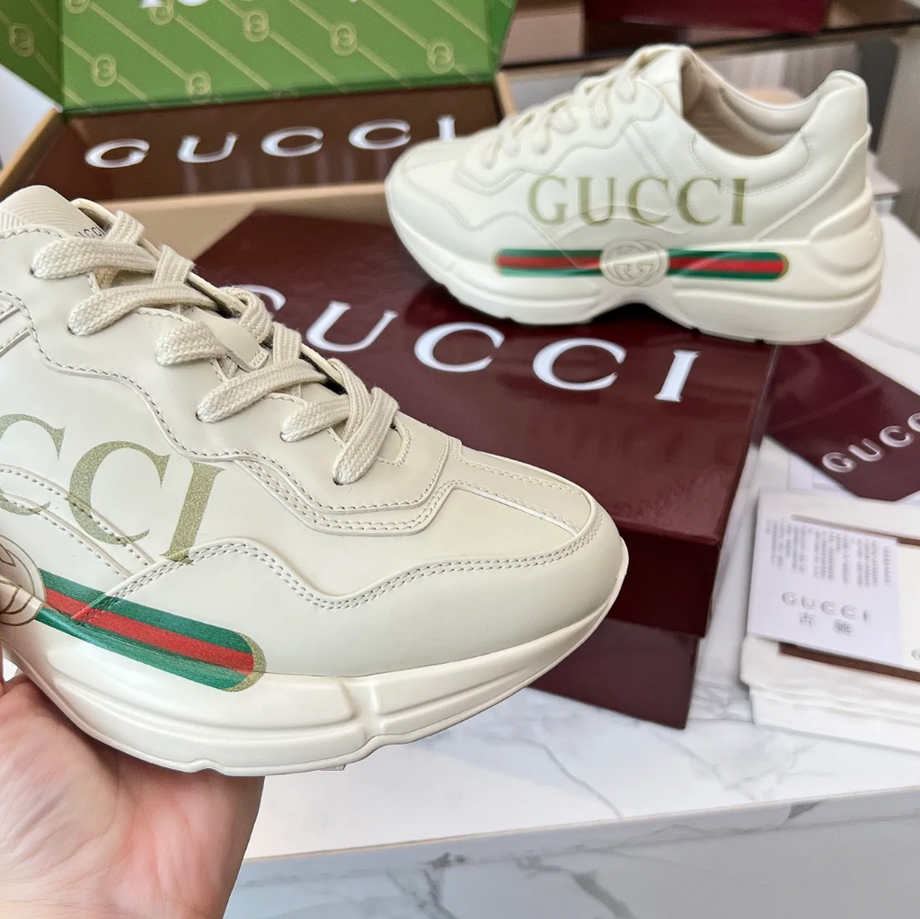GG Rhyton Canvas Logo Shoes Sneakers