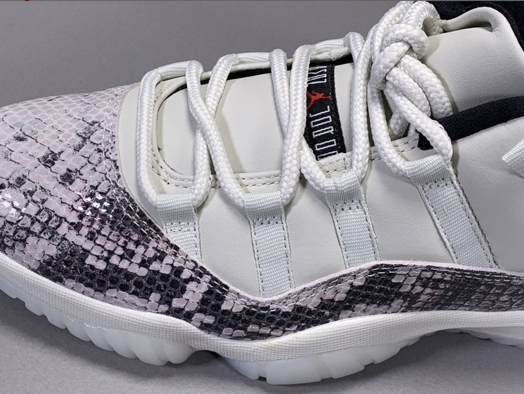 Air Jordan 11 Low Snake Light Bone Shoes Sneakers