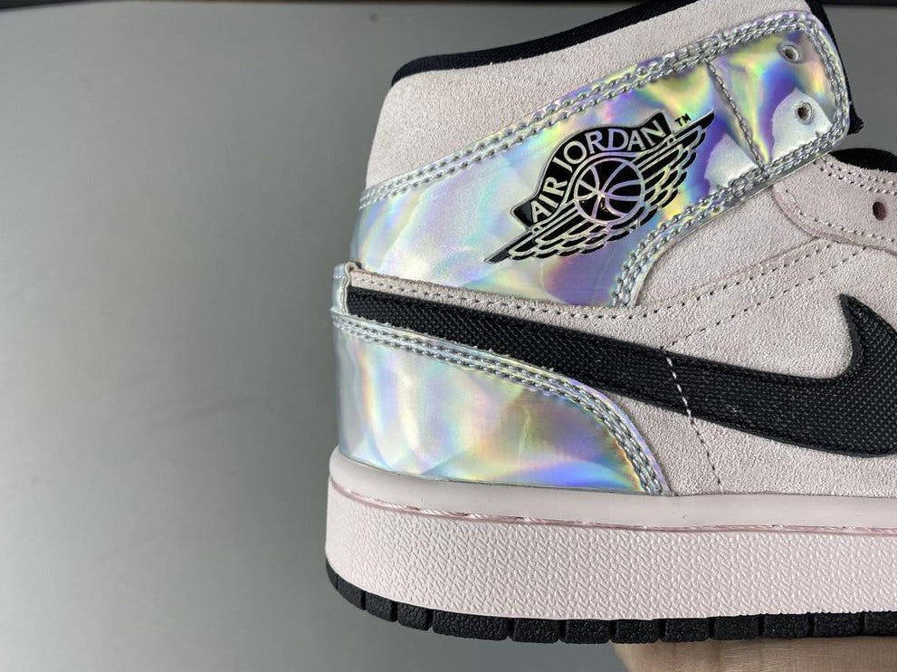 Air Jordan 1 Mid Dirty Powder Iridescent (W) Shoes Sneakers