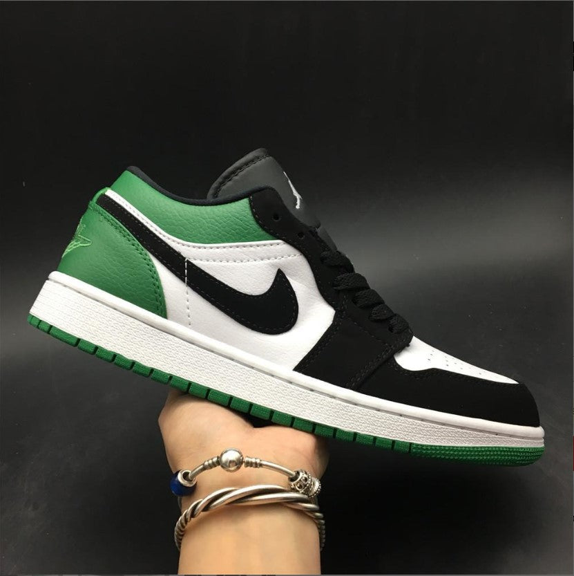 Air Jordan 1 Low White Black Mystic Green Shoes Sneakers