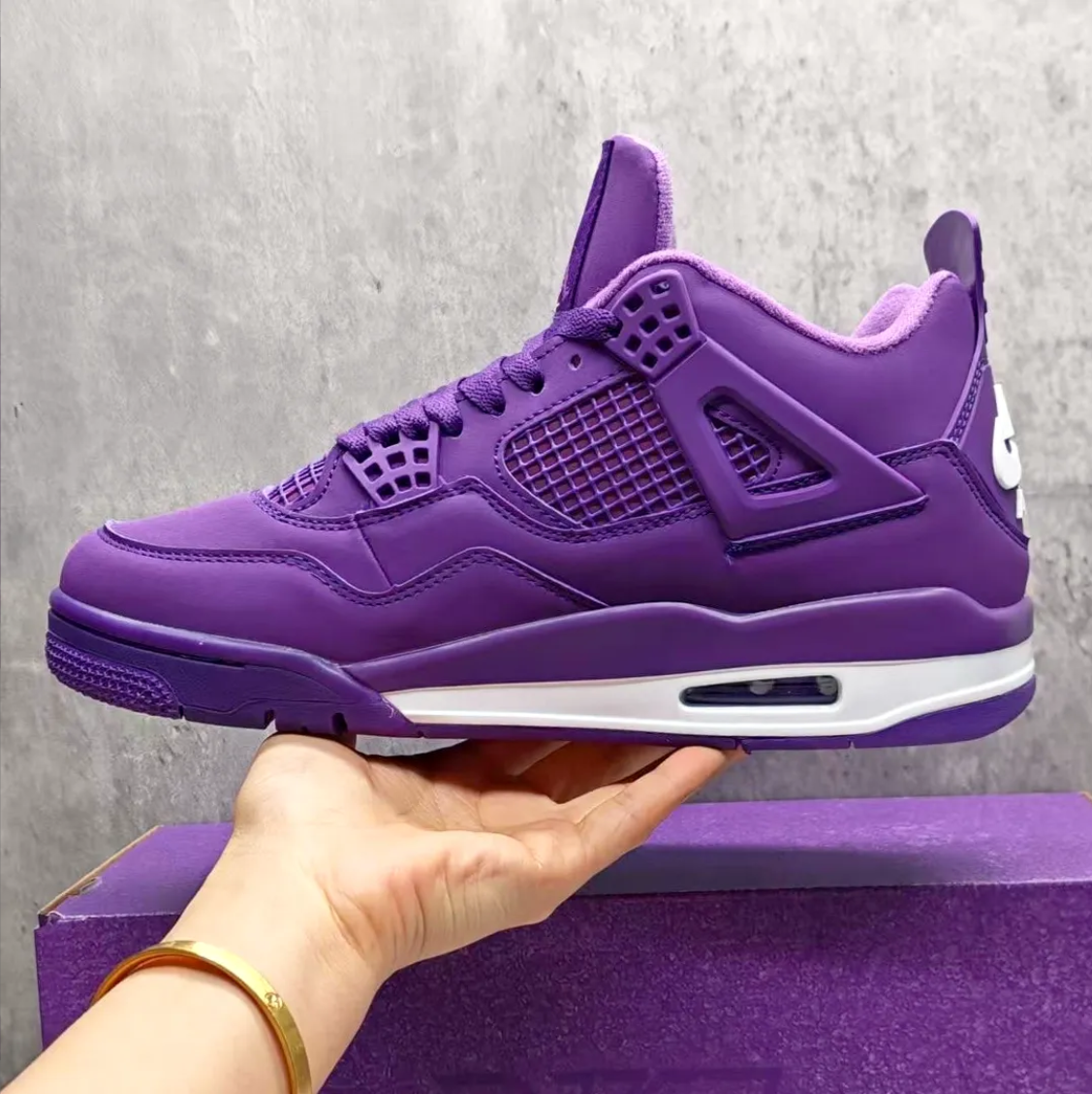 Nigel Sylvester x Air Jordan 4 Purple Shoes Sneakers