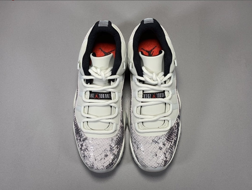 Air Jordan 11 Low Snake Light Bone Shoes Sneakers