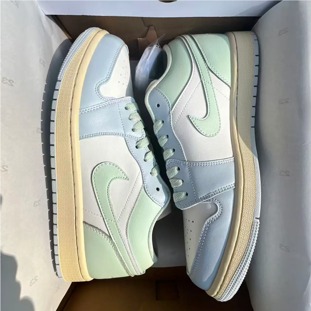 Air Jordan 1 Low Sail Aura Shoes Sneakers