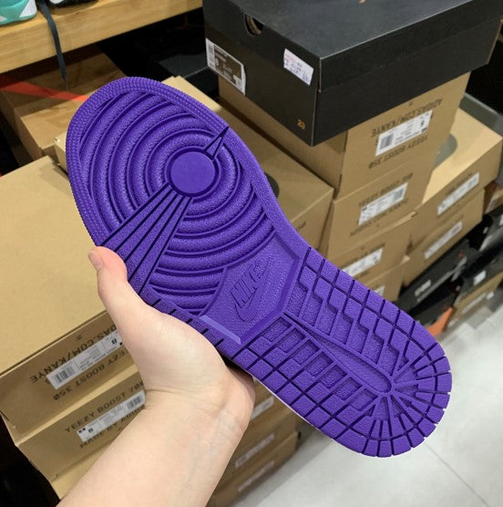 Air Jordan 1 Low Black Purple Toe Grape