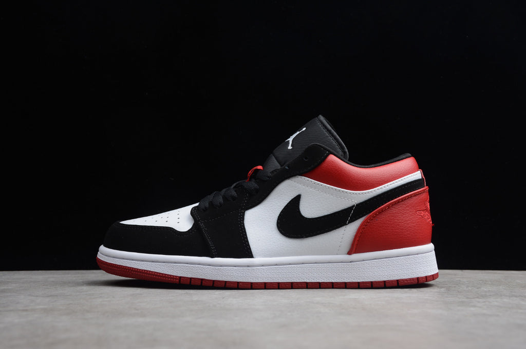 Air Jordan 1 Low Black And White Red