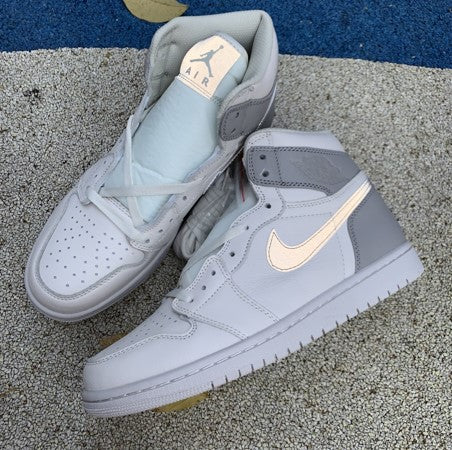 Air Jordan 1 Mid White Gray