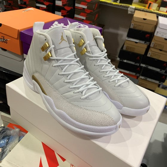 Air Jordan 12 White Platinum Owl x OVO