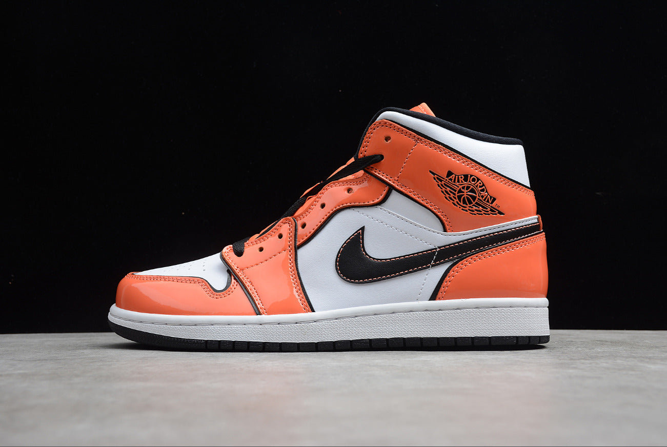Air Jordan 1 Mid GS Orange Black