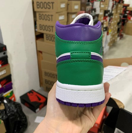 Air Jordan 1 Mid Hulk White Purple Green
