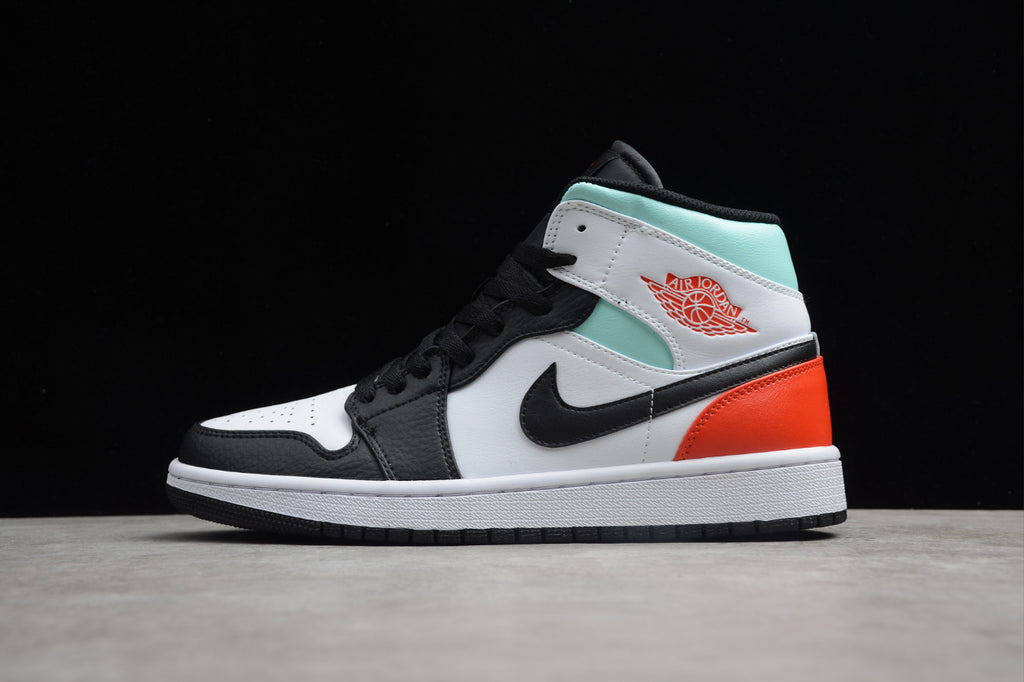 Air Jordan 1 Mid SE White Black Red Spruce